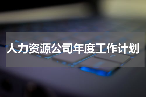 人力资源公司年度工作计划