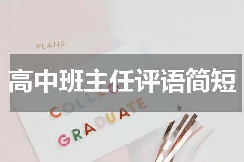 高中班主任评语简短