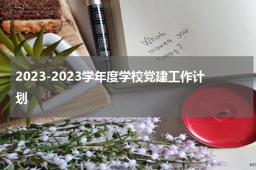 2023-2023学年度学校党建工作计划