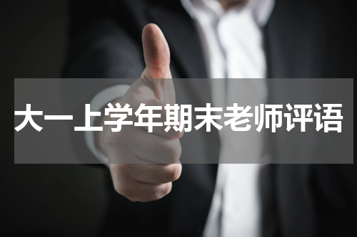 大一上学年期末老师评语