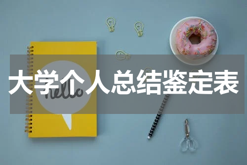 大学个人总结鉴定表