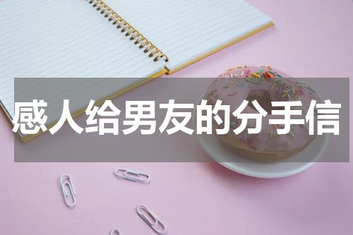 感人给男友的分手信