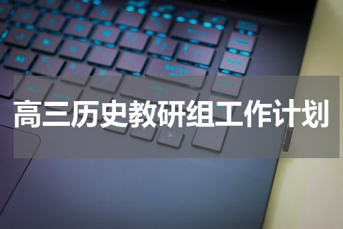 高三历史教研组工作计划