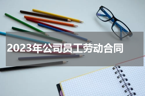 2023年公司员工劳动合同