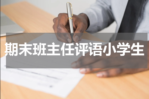 期末班主任评语小学生