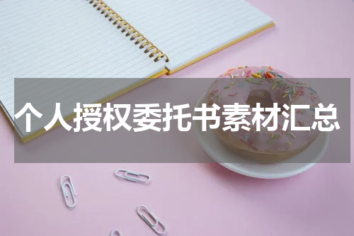 个人授权委托书素材汇总