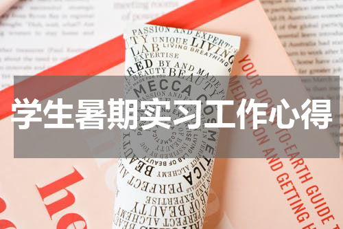 学生暑期实习工作心得