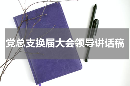 党总支换届大会领导讲话稿