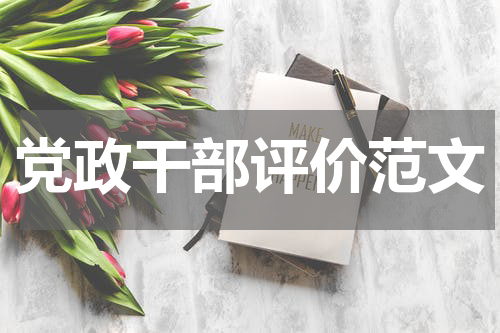 党政干部评价范文