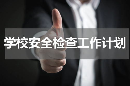 学校安全检查工作计划