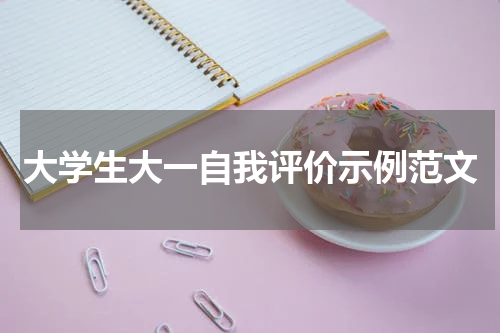 大学生大一自我评价示例范文