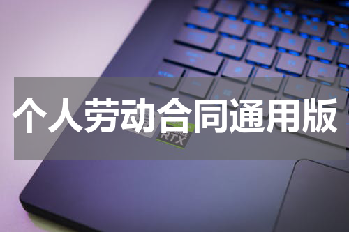 个人劳动合同通用版