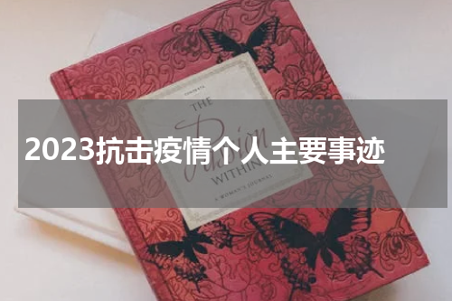 2023抗击疫情个人主要事迹