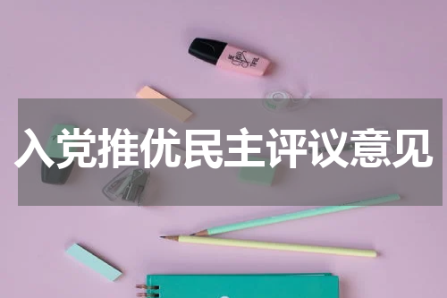 入党推优民主评议意见