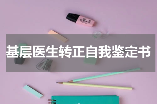 基层医生转正自我鉴定书