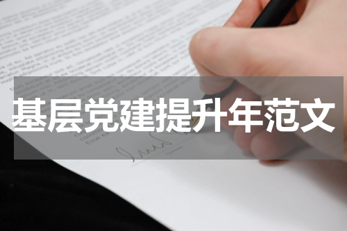 基层党建提升年范文