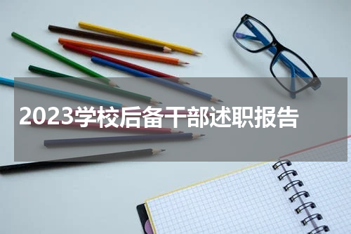 2023学校后备干部述职报告