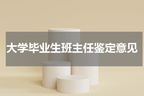 大学毕业生班主任鉴定意见
