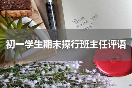 初一学生期末操行班主任评语