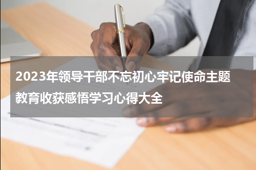 2023年领导干部不忘初心牢记使命主题教育收获感悟学习心得大全