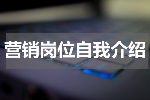 营销岗位自我介绍
