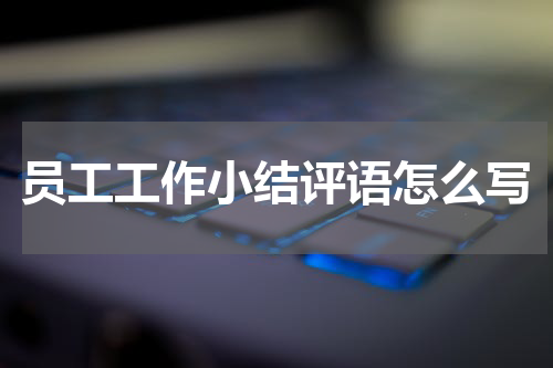 员工工作小结评语怎么写