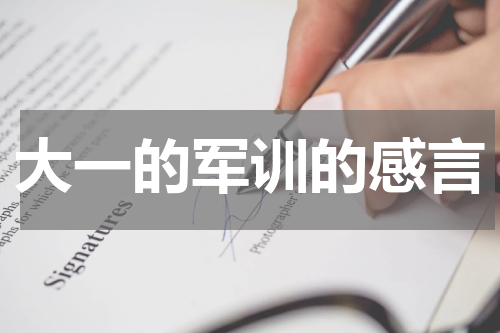 大一的军训的感言