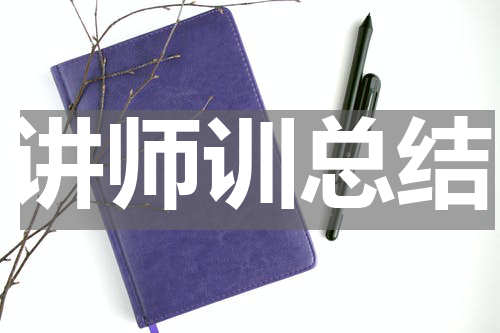 讲师训总结