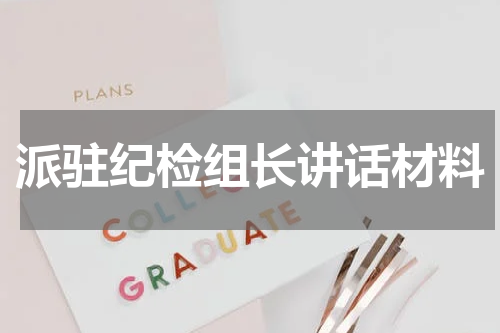 派驻纪检组长讲话材料