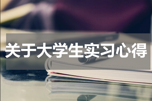 关于大学生实习心得