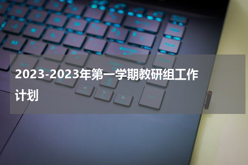 2023-2023年第一学期教研组工作计划