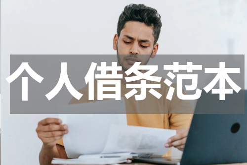 个人借条范本