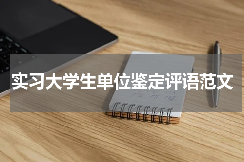 实习大学生单位鉴定评语范文