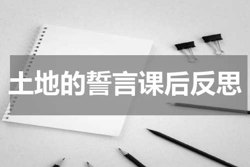 土地的誓言课后反思