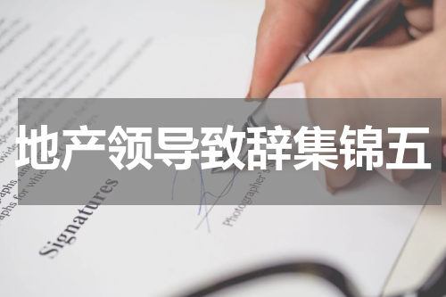 地产领导致辞集锦五