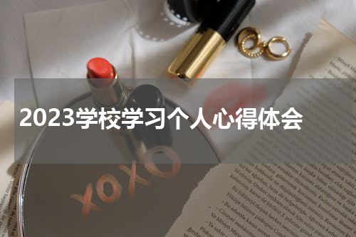 2023学校学习个人心得体会