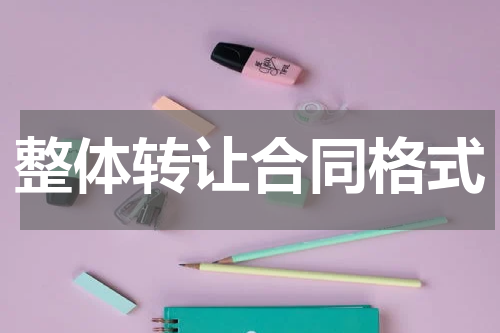 整体转让合同格式