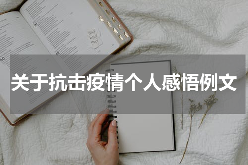 关于抗击疫情个人感悟例文