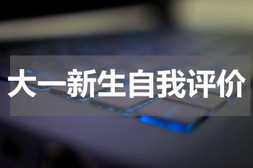 大一新生自我评价