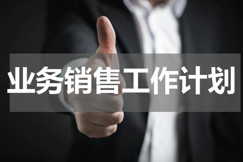 业务销售工作计划
