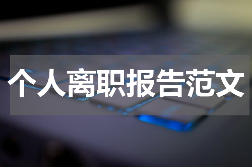 个人离职报告范文