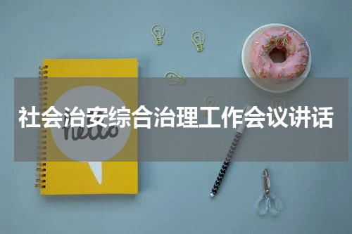 社会治安综合治理工作会议讲话