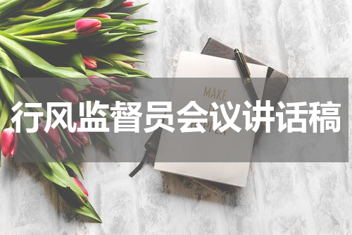 行风监督员会议讲话稿