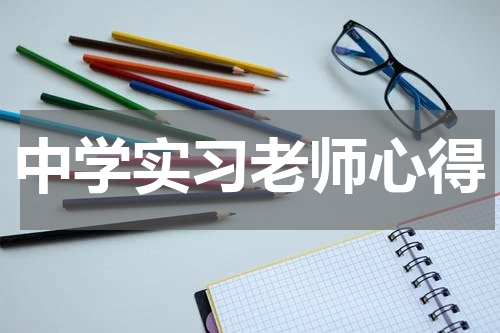 中学实习老师心得