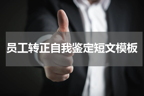 员工转正自我鉴定短文模板