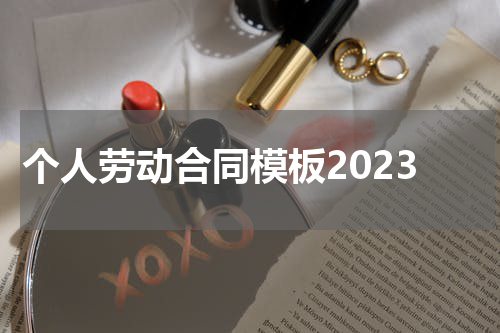 个人劳动合同模板2023