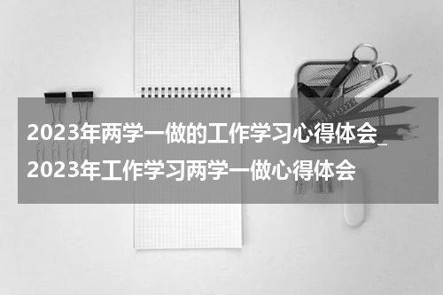 2023年两学一做的工作学习心得体会_2023年工作学习两学一做心得体会