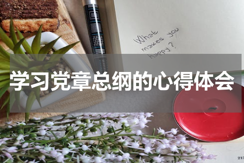 学习党章总纲的心得体会