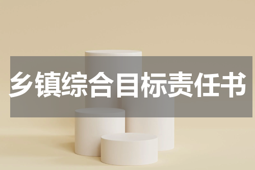 乡镇综合目标责任书