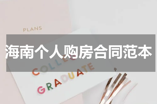 海南个人购房合同范本